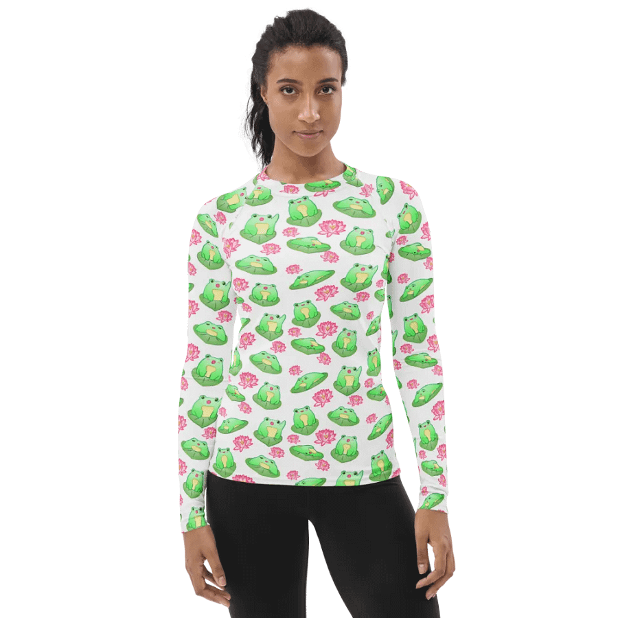 Kawaii Froggie Womens Rashie product image (1)