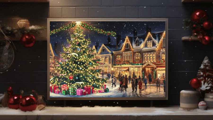 Mesmerizing Christmas Town Square A Festive Winter Wonderland - Frame TV III product image (2)