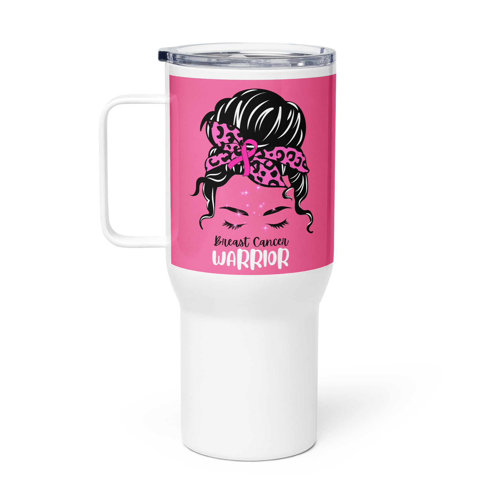 Breast Cancer Warrior Travel Mug – Empowerment & Solidarity product image (2)