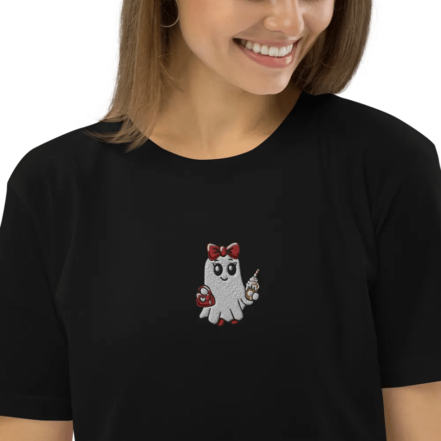 Stylish Ghost Embroidered Organic Cotton Regular Fit T-Shirt product image (12)