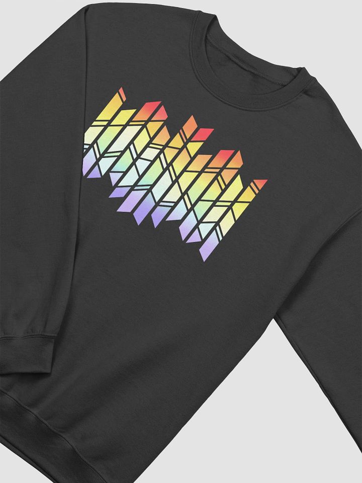 PRISMAGIC STAINED GLASS RAINBOW SWEATSHIRT (BLACK) product image (2)