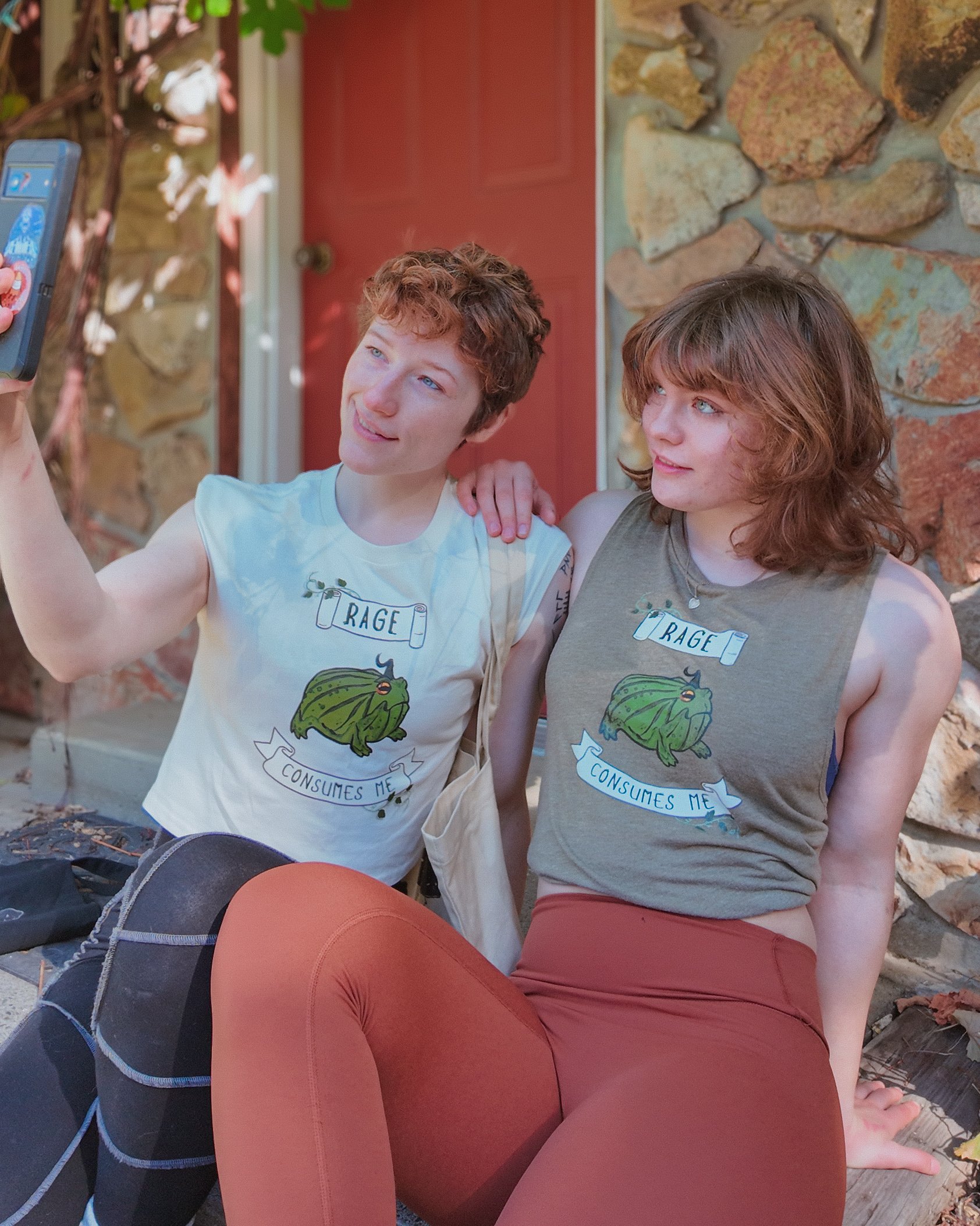 "RAGE" Pumpkin Frog Crop T-Shirt product image (3)