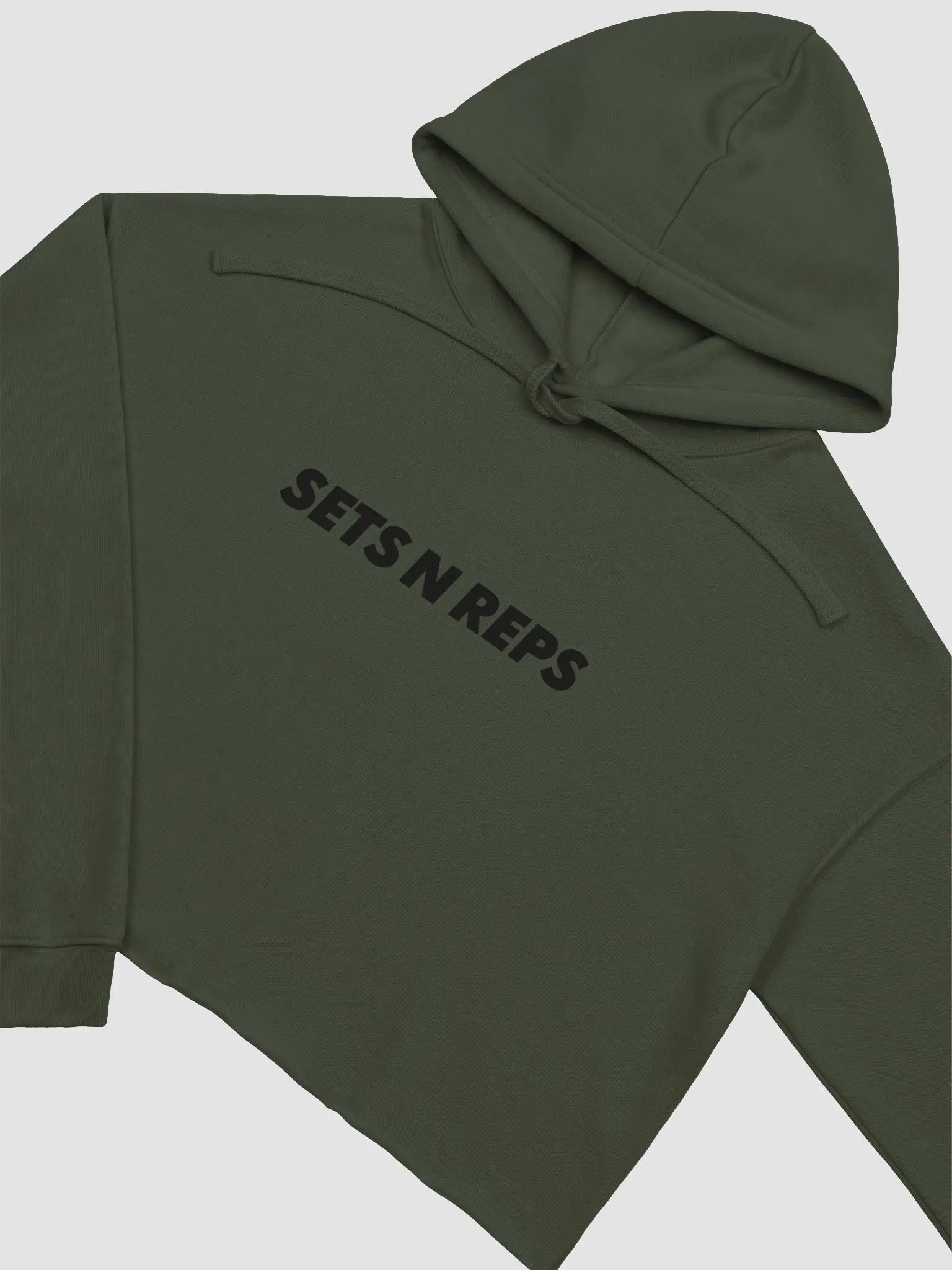 SNR Olive Cropped Hoodie product image (3)