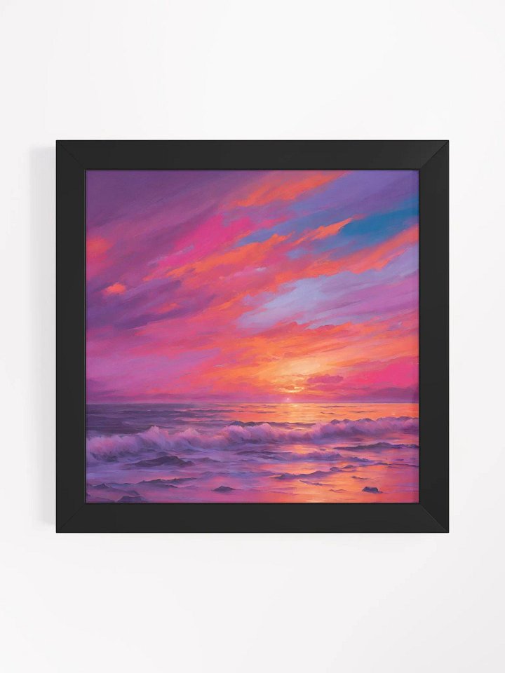 Sunset by the Sea Series #1; Eco-Friendly Matte Poster Art, AI Generated Images product image (1)
