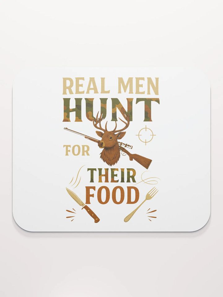 Hunting Quote Mouse Pad – Real Men Hunt for Their Food product image (2)