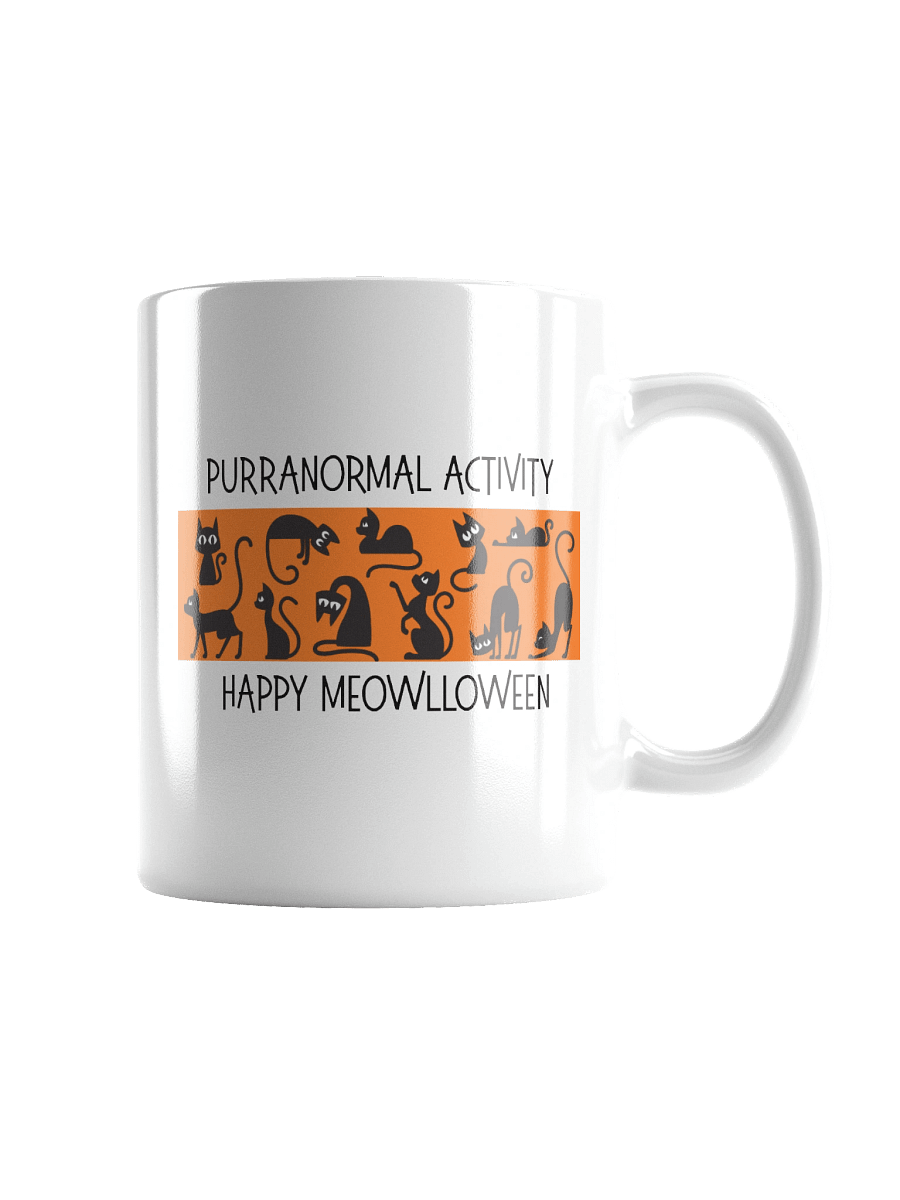 Halloween Whimsical Cats White Glossy Mug product image (5)