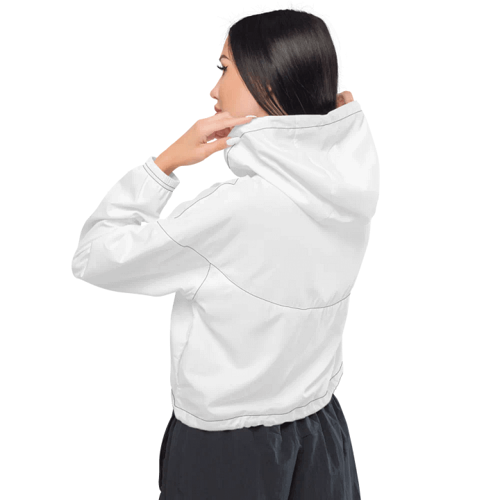 White Zenith Women's Cropped Windbreaker product image (2)