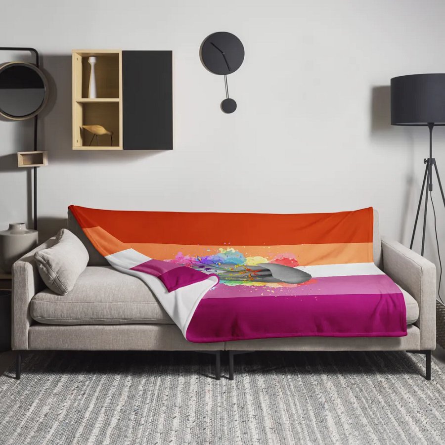 Lesbian Pride Fox Blanket (2023) product image (11)