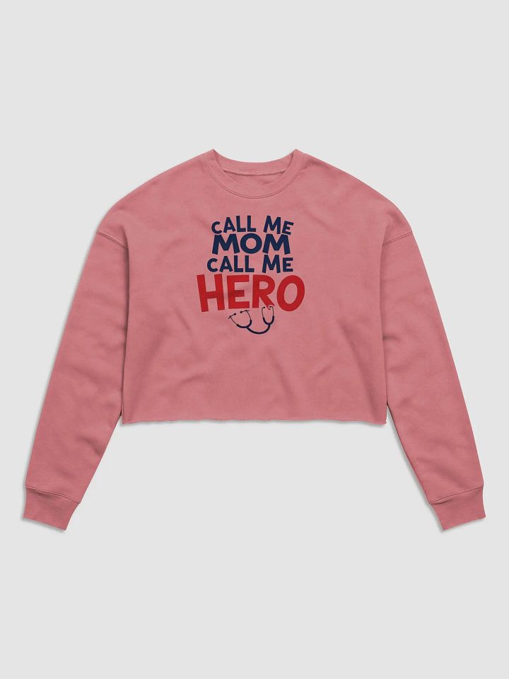 Superhero Mom Crop Sweatshirt product image (1)