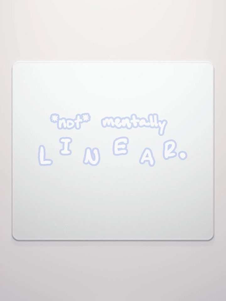 *not* mentally linear (lined design, #BDCAEF) mouse pad product image (2)