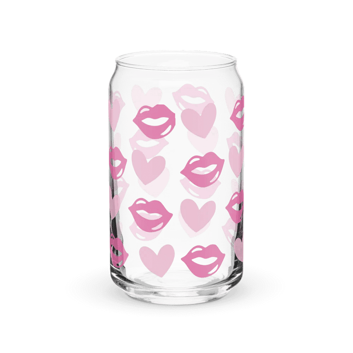Love-Struck Glass: Lip & Heart Pattern product image (6)