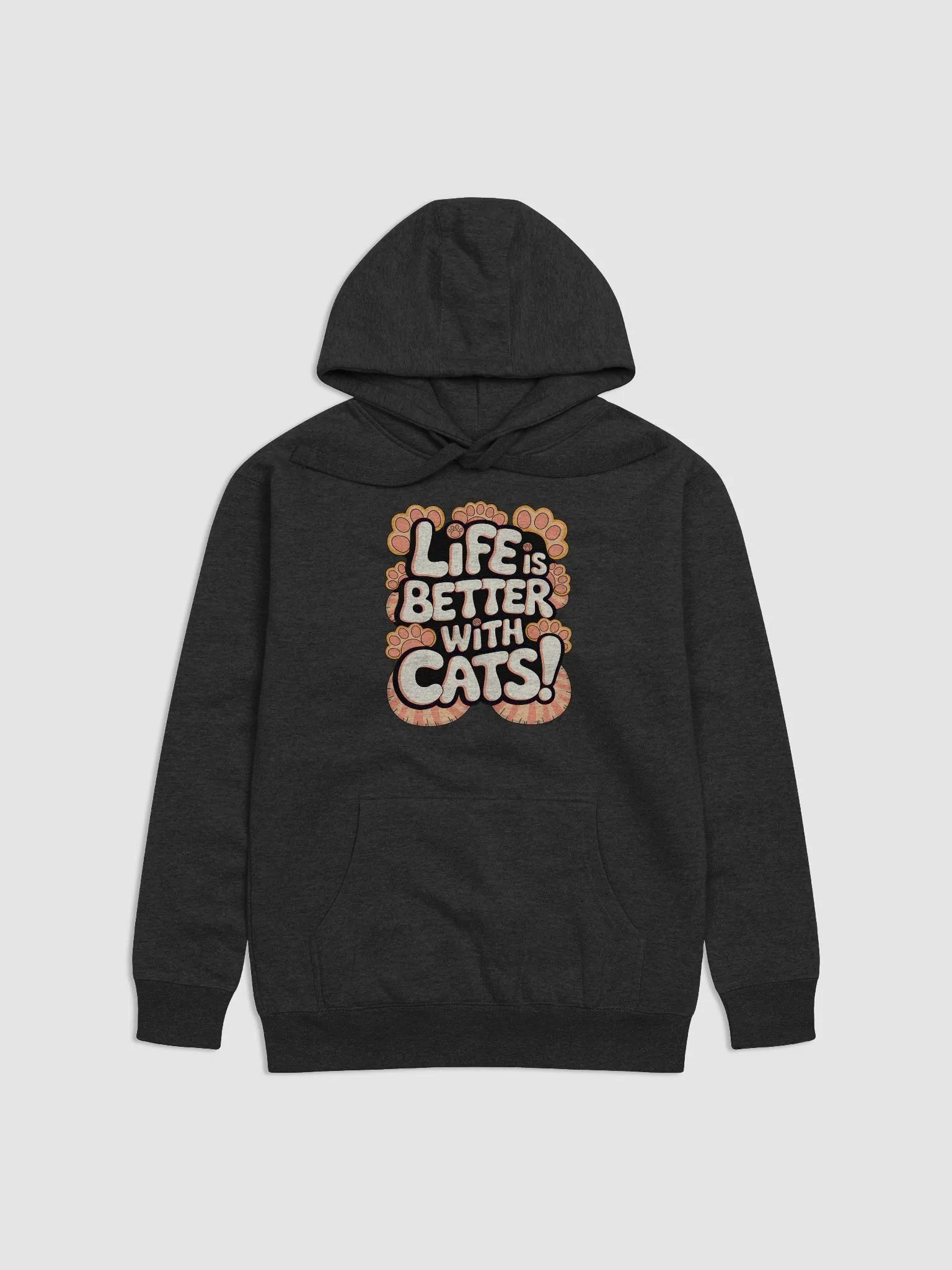 'LIFE IS BETTER WITH CATS!' Hoodie product image (1)