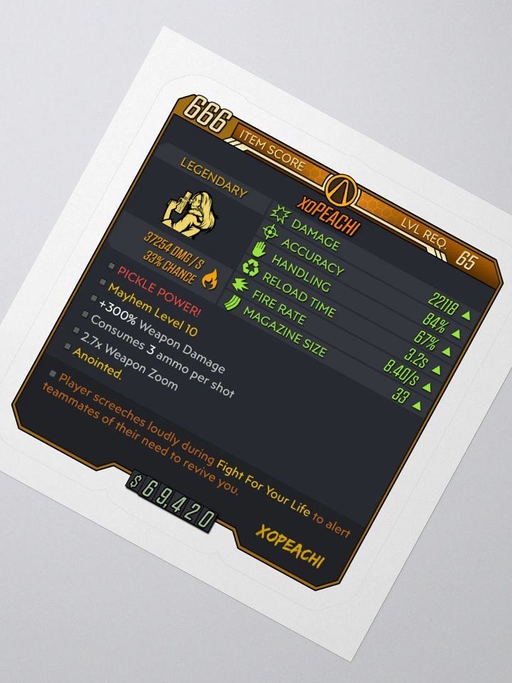 xoPEACHI Borderlands 3 Item Card product image (2)