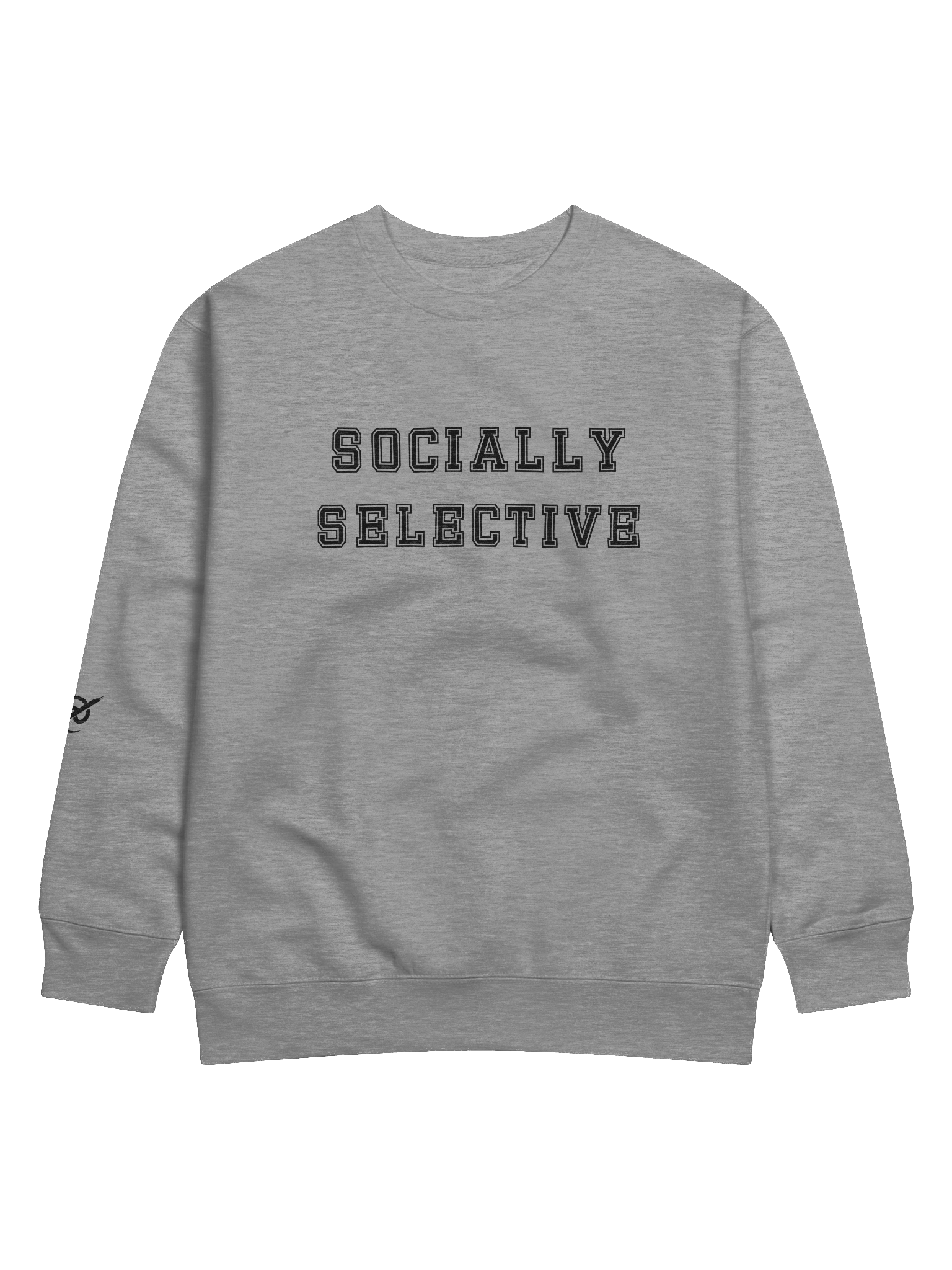 Socially Selective Crew Neck Sweatshirt Black Letter product image (1)