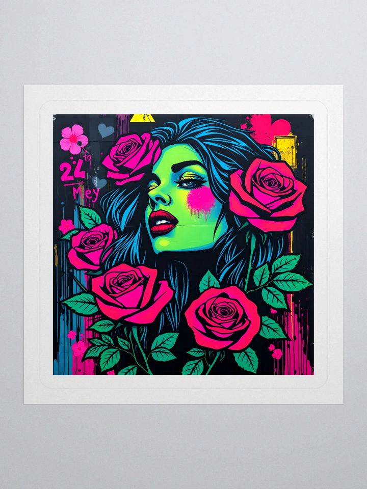 Graffiti Rose Kiss Cut Stickers product image (3)