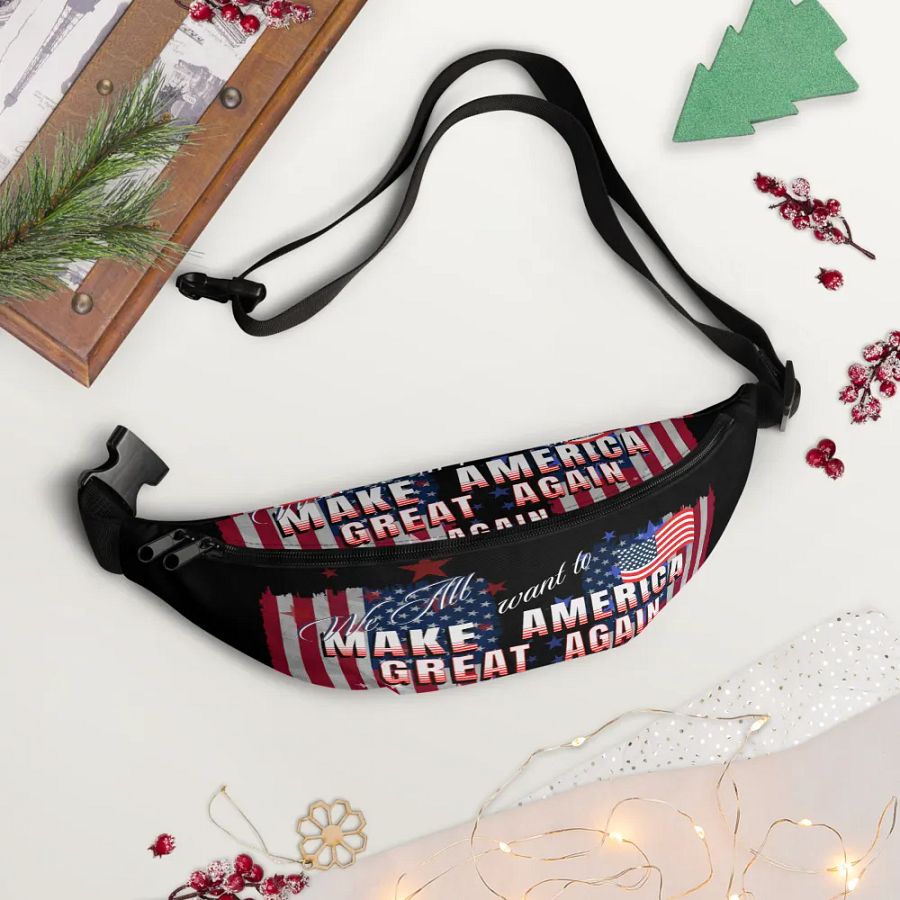 Patriotic All-Over Print Fanny Pack for Trum dads friends moms product image (12)