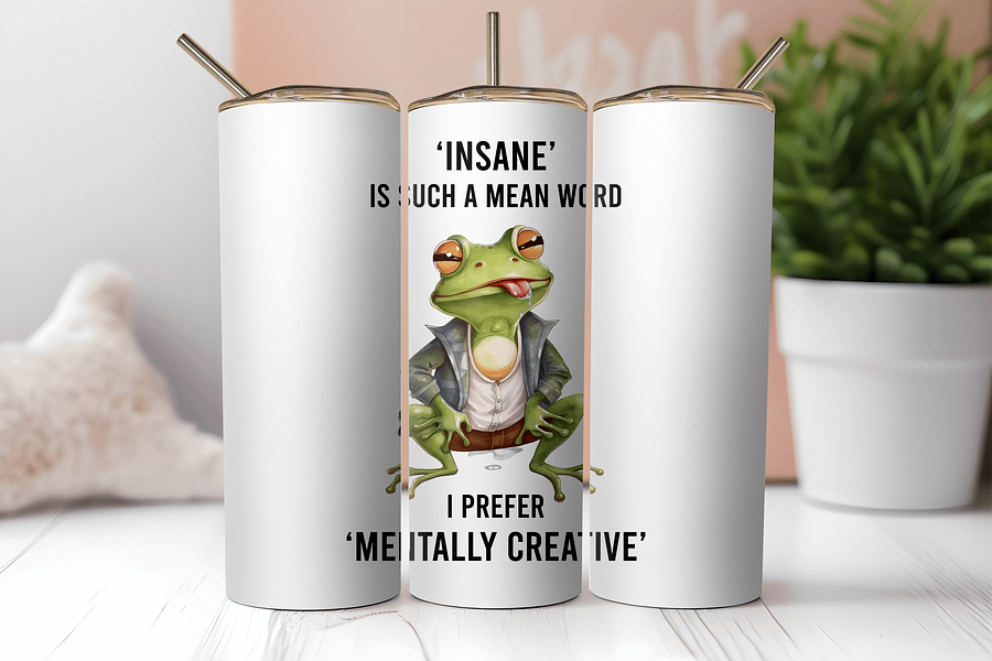 Mentally Creative Frog Tumbler: Embrace Your Unique Perspective! product image (2)