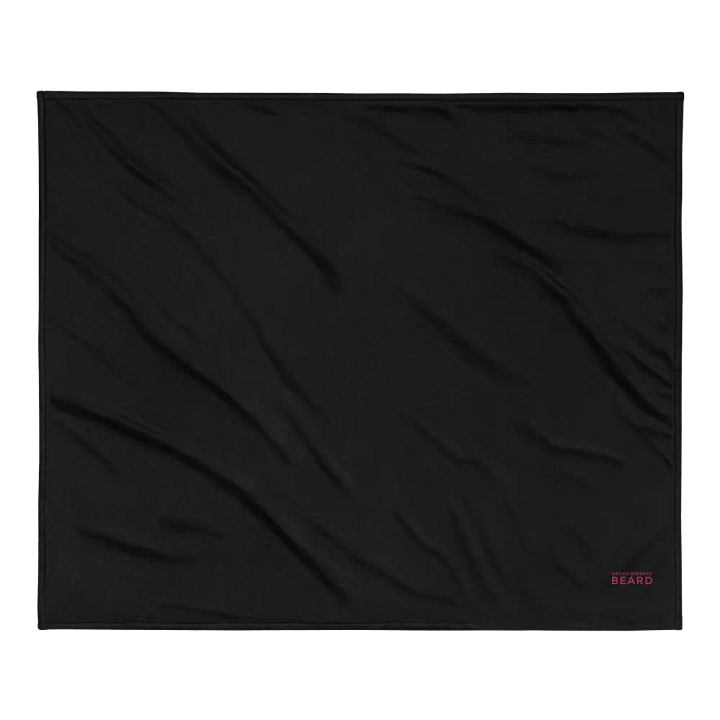 Nacho Average Beard Embroider Sherpa Blanket (Black/ flamingo) product image (2)