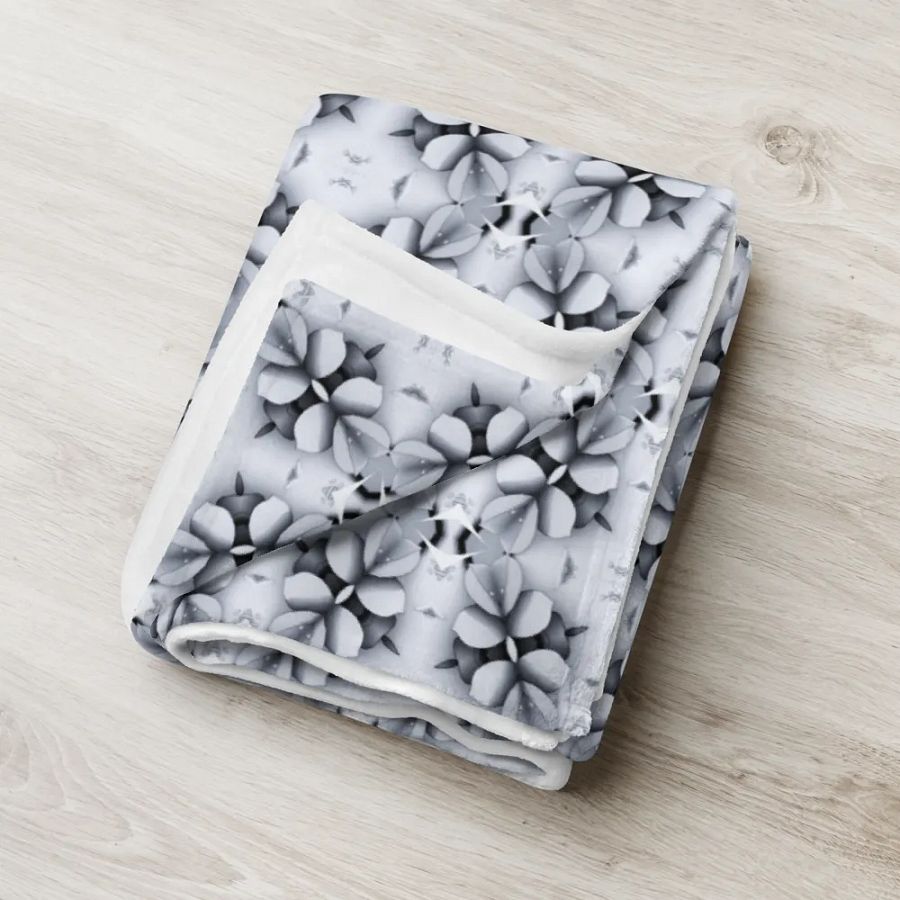 Midnight Blossoms Throw Blanket product image (7)