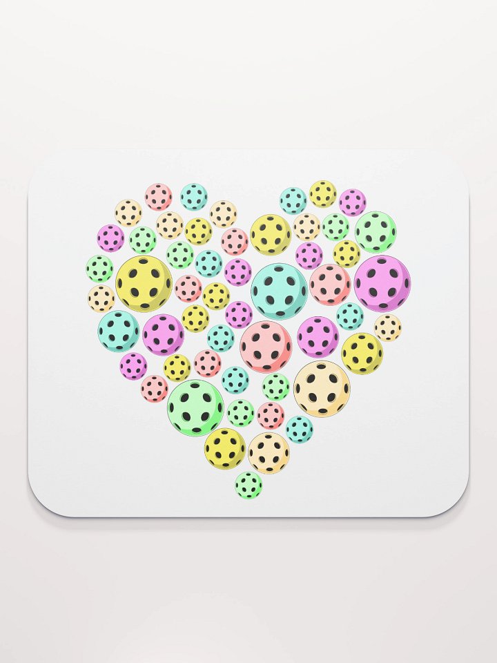 Heart Pickleball Colored Mouse Pad product image (1)