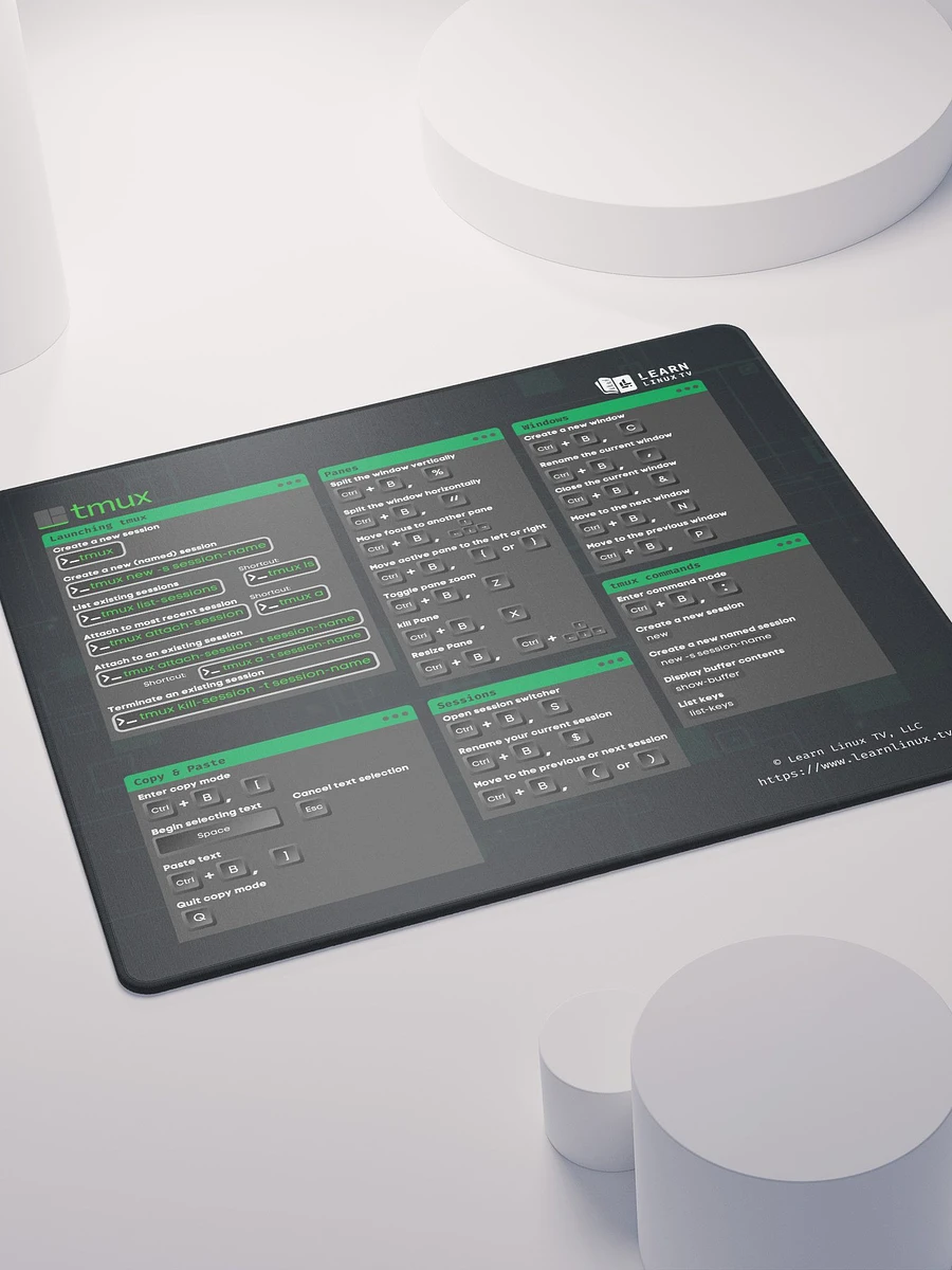 tmux Cheat Sheet Mouse Pad (Oversized Version) product image (5)