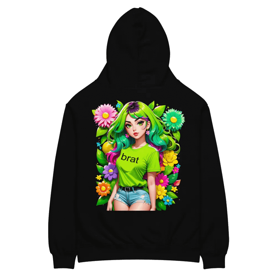 Brat - Premium Hoodie (Black) Brat Life - v4 (Back Printed Design) product image (3)