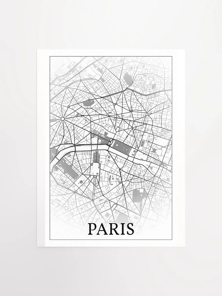 Paris, France, city map print product image (1)