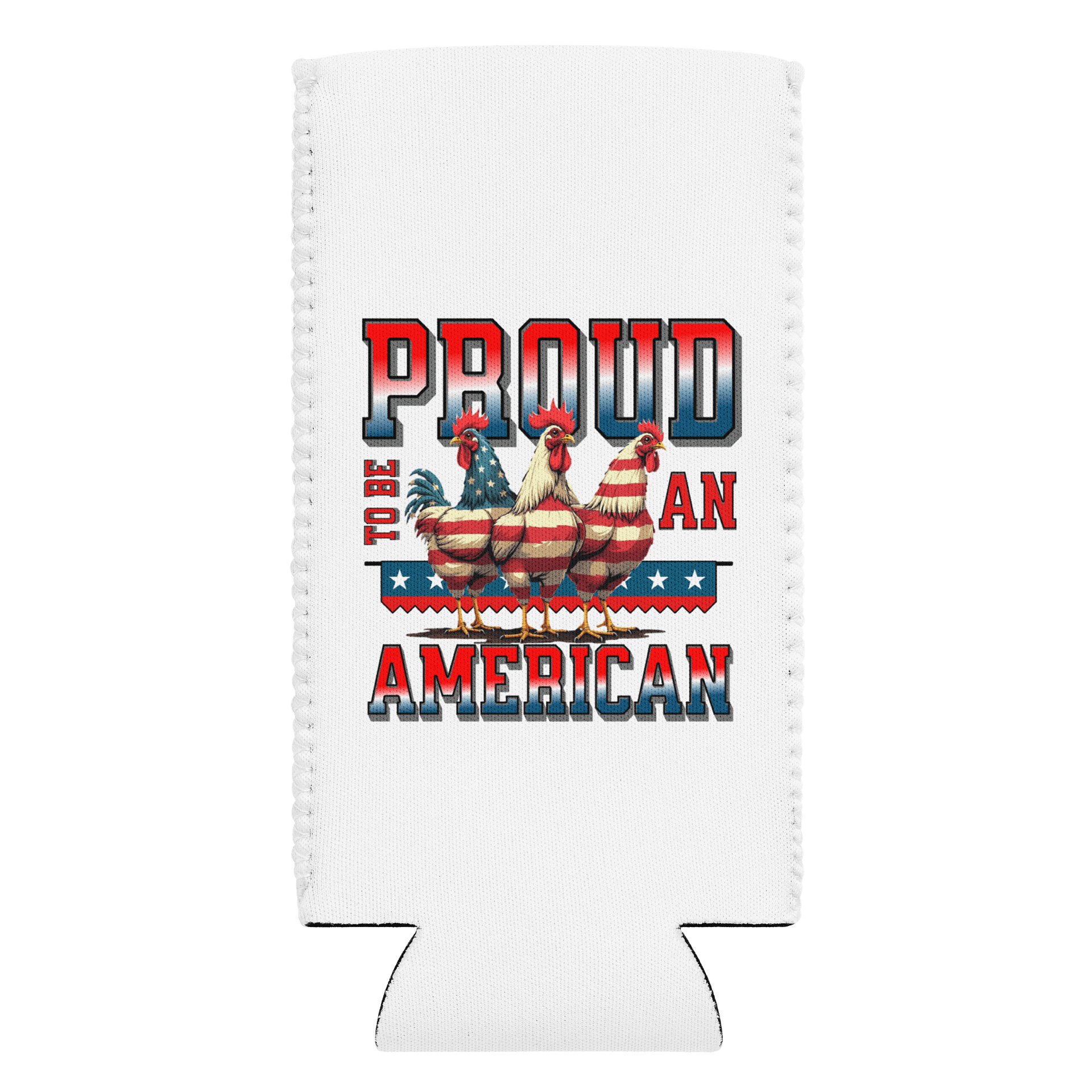 Proud To Be An American Rooster Coozie product image (1)