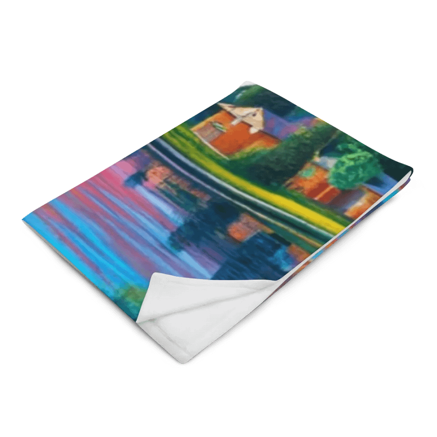 Mountain Lake Cottages Throw Blanket product image (4)