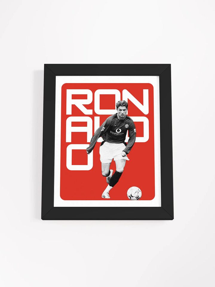 Cristiano Ronaldo BW Manchester United Name Art Framed Print product image (1)