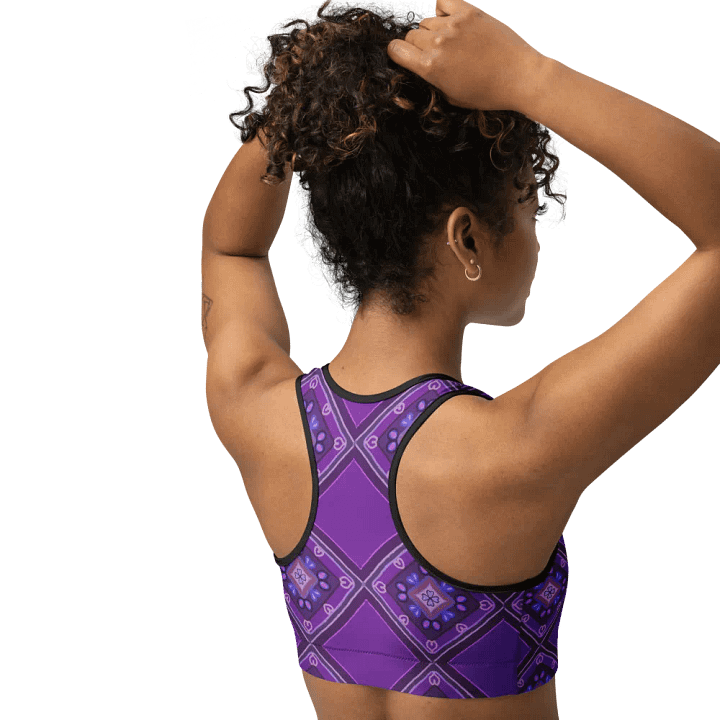 Purple Pattern Sports Bra product image (2)