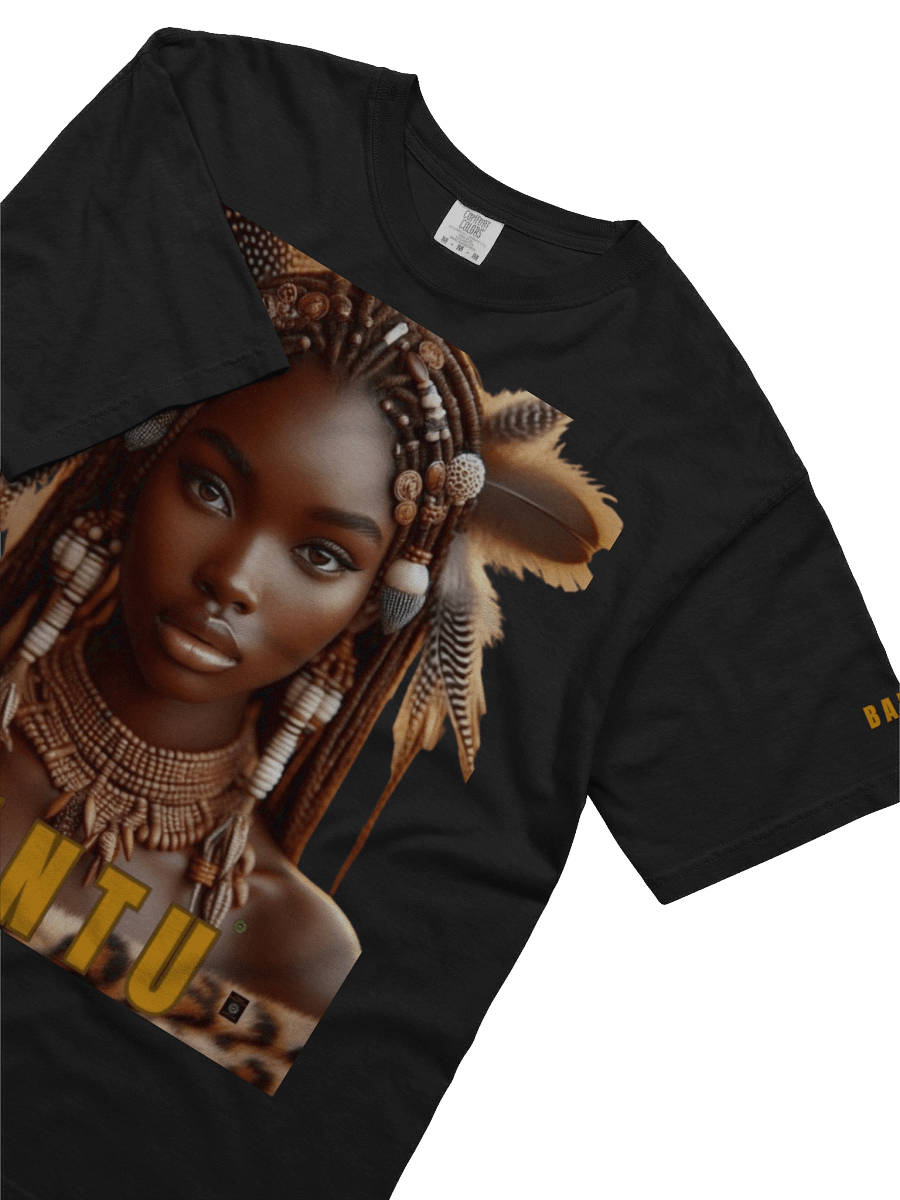 'BANTU' Tee- Shona Princess with Quail and Guinea Fowl Feathers Crown. product image (19)
