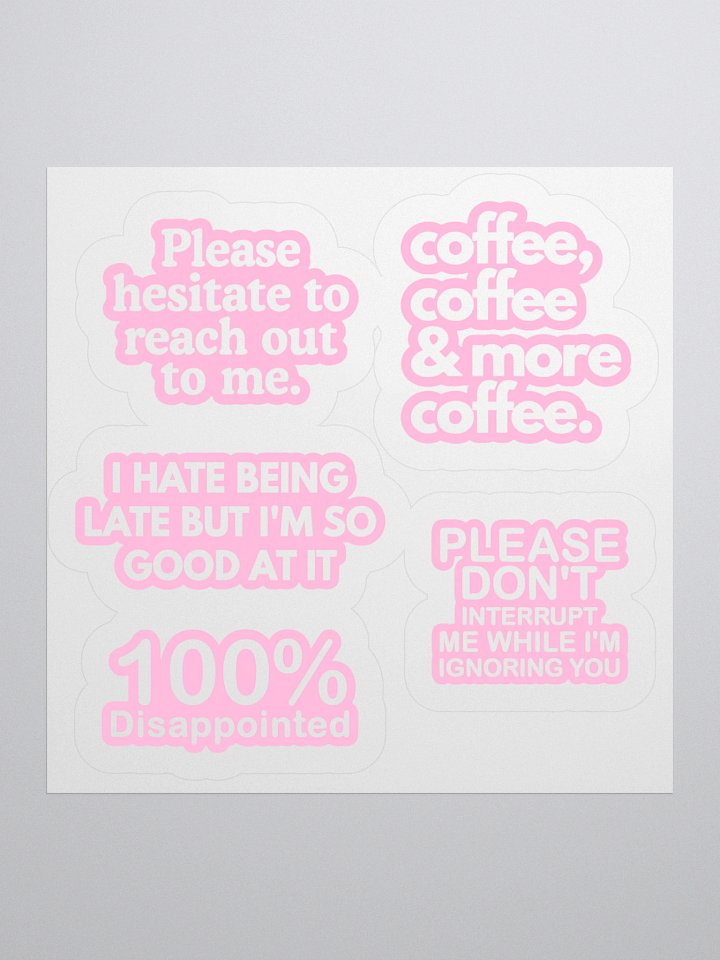 Sarcastic Kiss Cut Stickers Set product image (2)