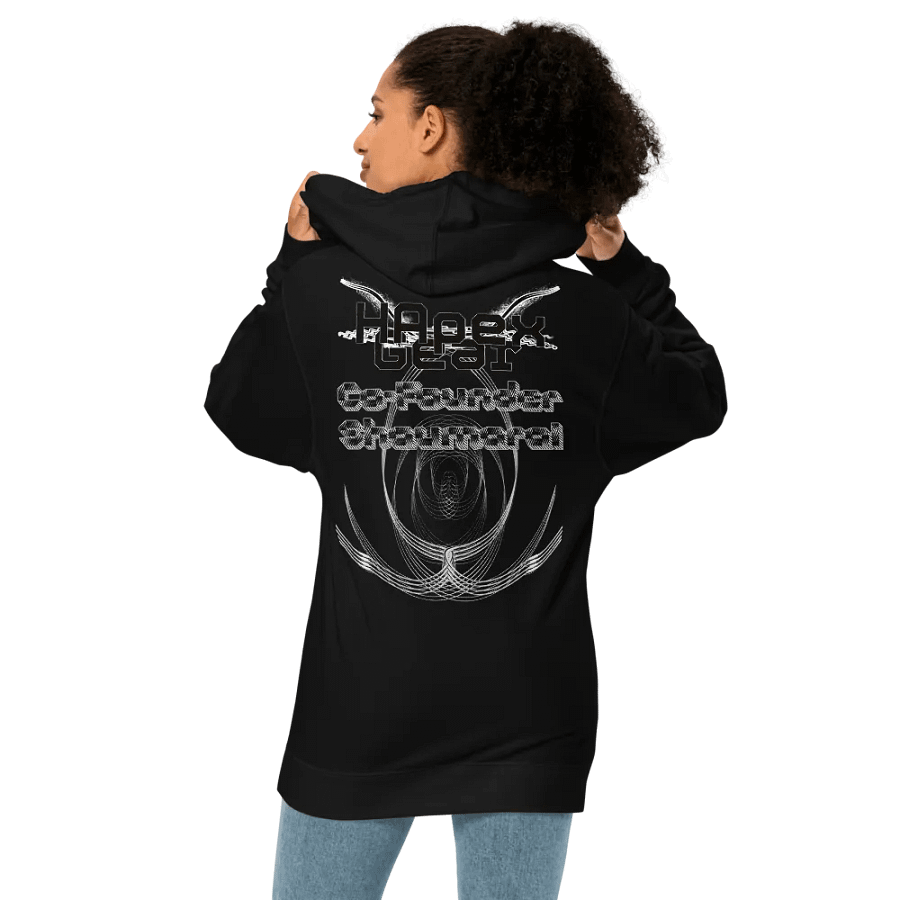 Midweight Hoodie - Co Founder Shaumarai - Embroidered - Black HApex Gear Black Logo product image (5)