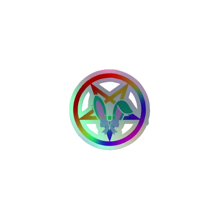 Bunny Pentagram Holographic Sticker product image (1)