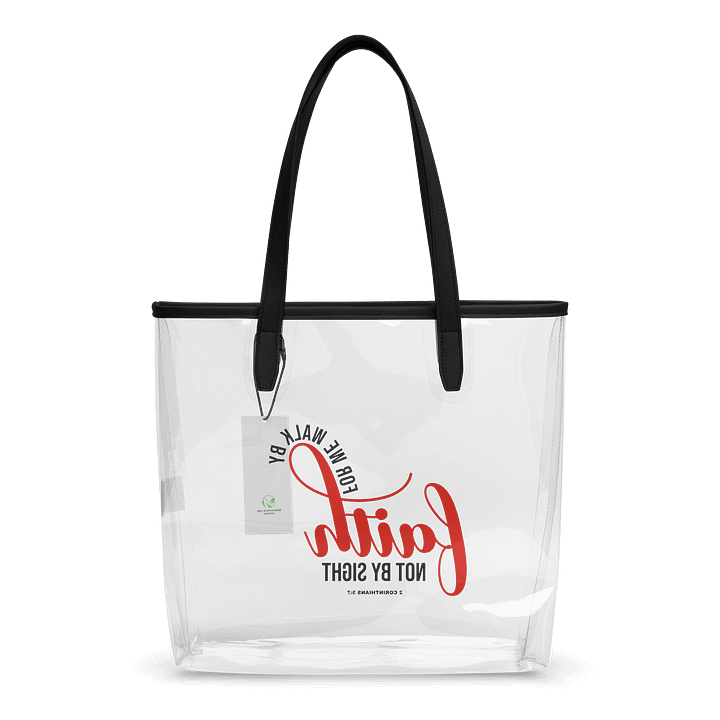 Walk by Faith Clear Tote Bag – Stylish, Spacious & Security-Approved product image (2)