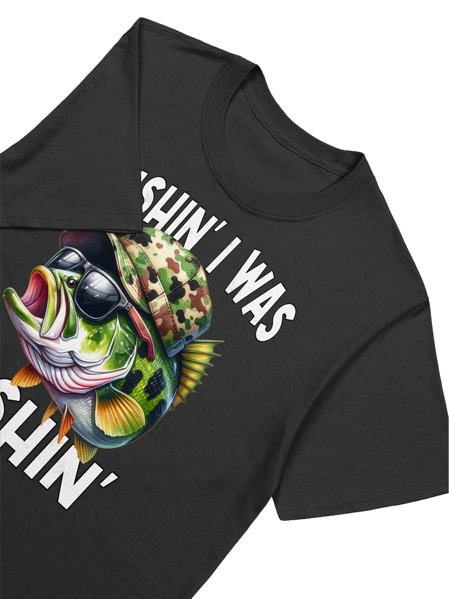 Funny Fishing - "Wishin' I Was Fishin'" Bass Graphic T-Shirt product image (16)