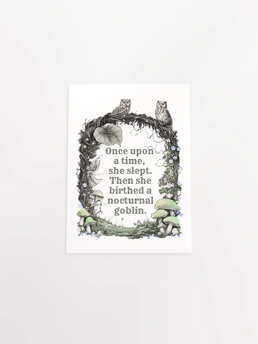 Once Upon A Time She Slept... - Funny Mom Wall Art product image (49)