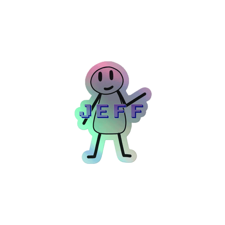Jeff Holographic Sticker product image (1)
