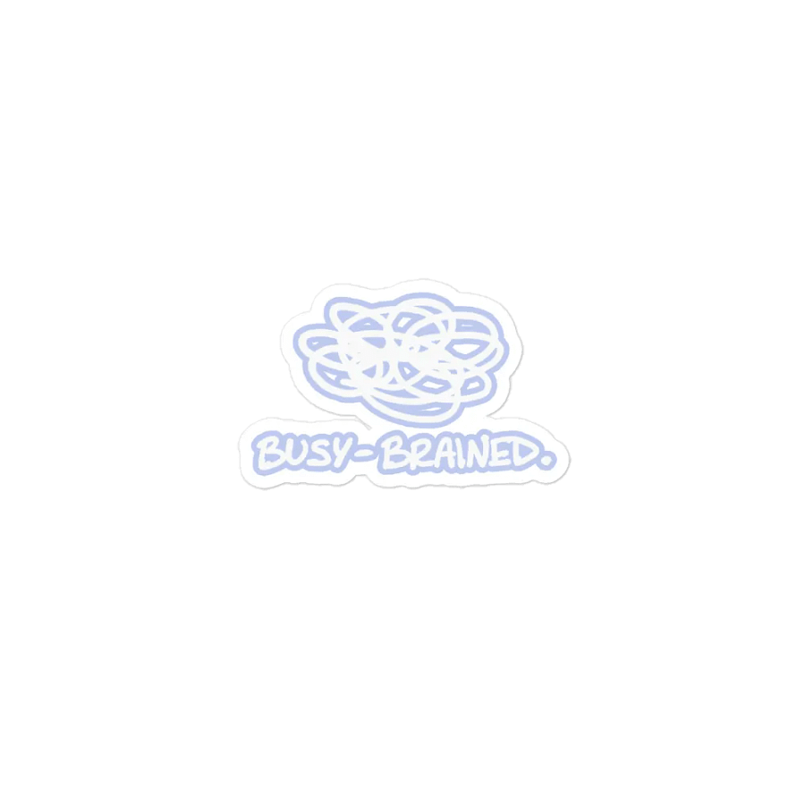 BUSY-BRAINED (lined design, #BDCAEF) magnet product image (1)