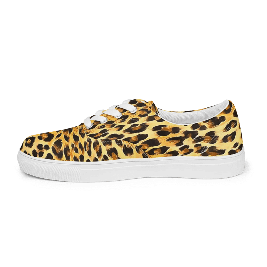 Leopard Skin Lace Up Canvas Shoes product image (7)