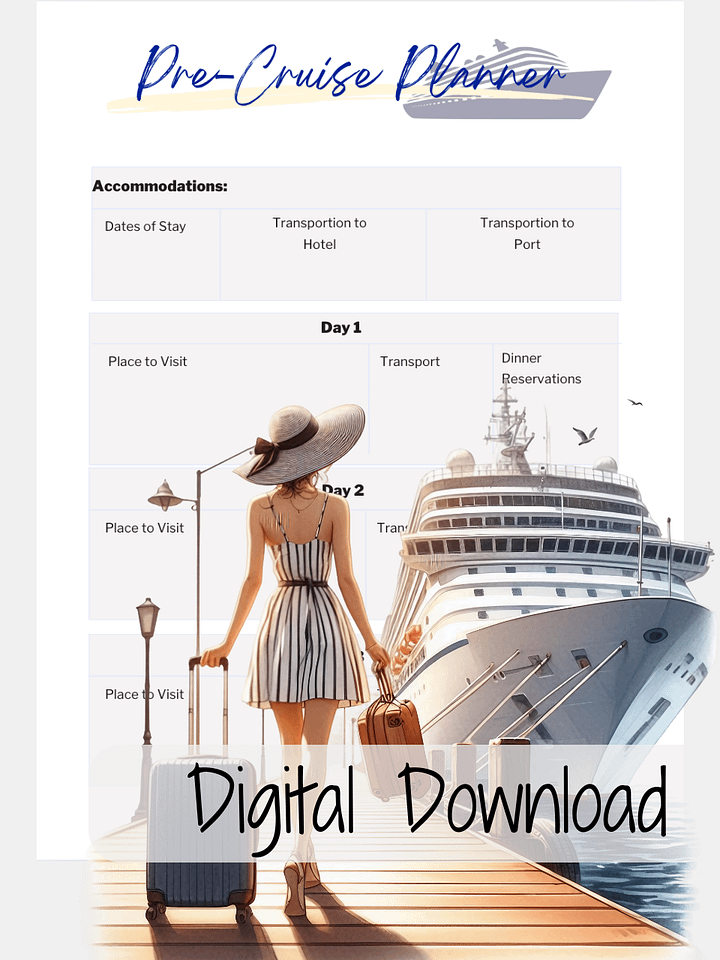 Pre-Cruise Planner – Get Ready to Set Sail! product image (1)