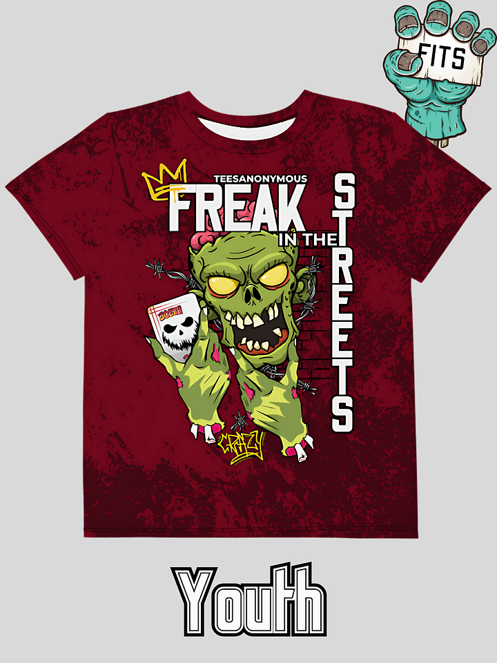 Youth Graphic Tee – Freak in the Streets v12 product image (1)