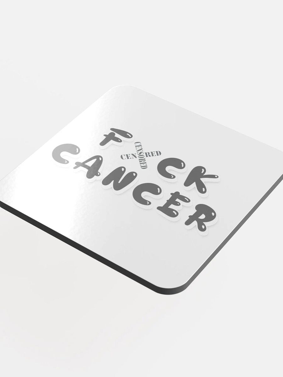 F*CK CANCER Glossed Cork Coaster product image (3)