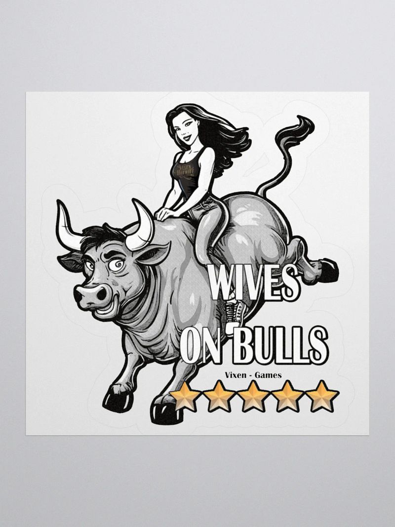 Wives On Bulls Five Stars 5 Stars Vinyl Sticker