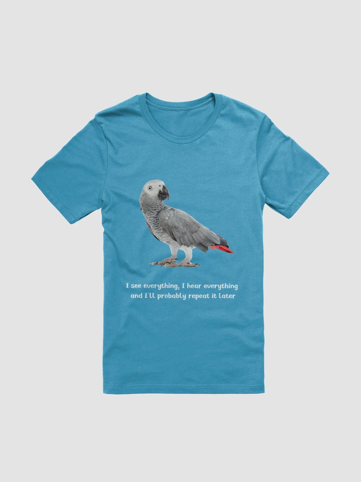Vibrant Grey Parrot Unisex T-Shirt product image (1)
