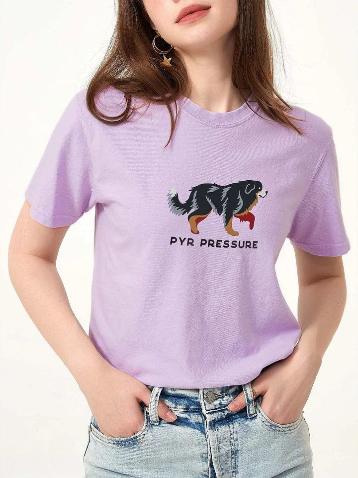 Pyr Pressure T-Shirt(Embroidered) of a Great Pyrenees(Black & Tan) product image (2)