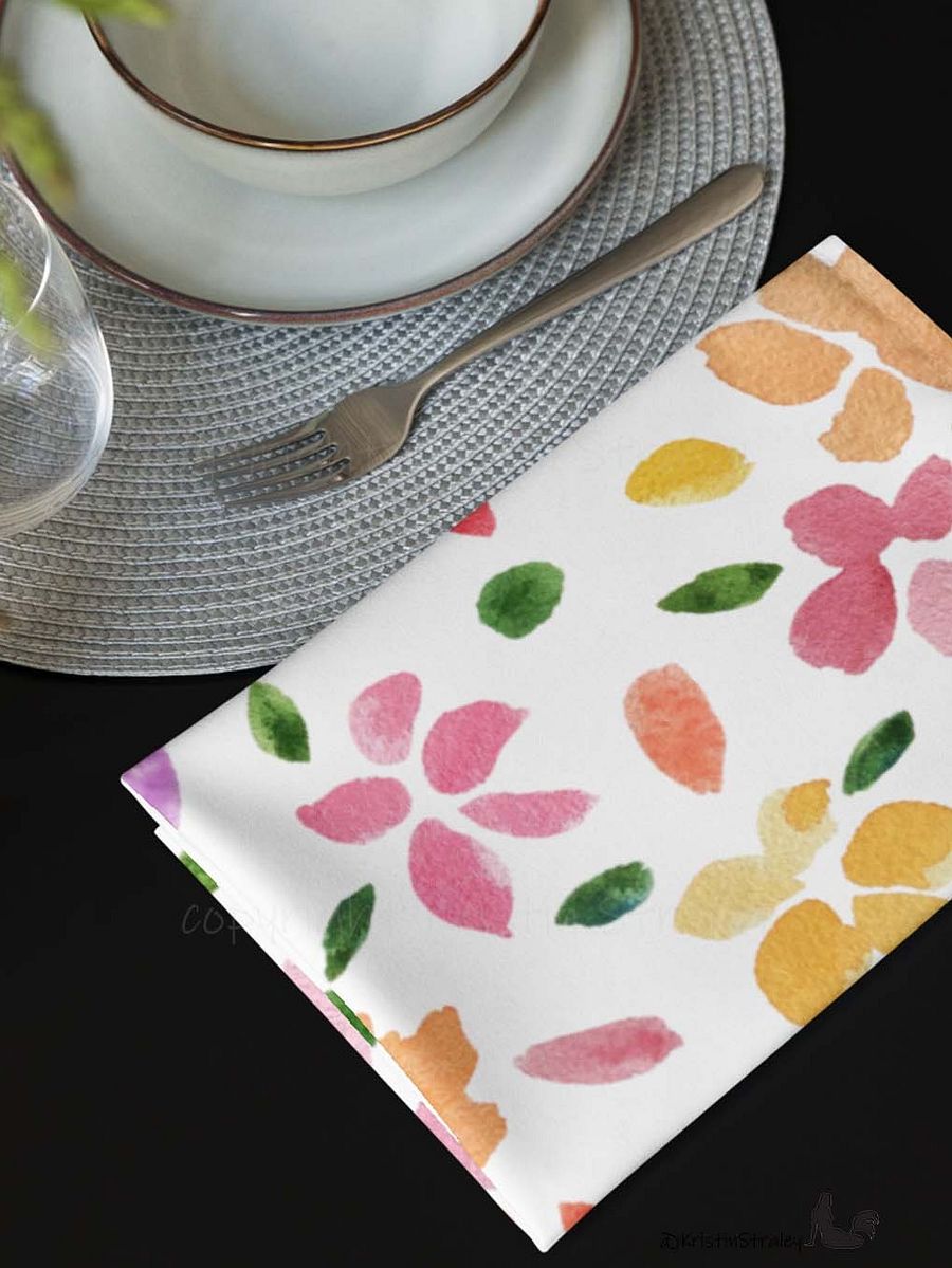 Spring Flowers on White Placemat Set of 4 product image (10)