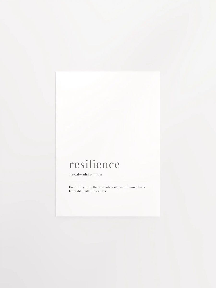 Resilience Definition Poster Print product image (6)