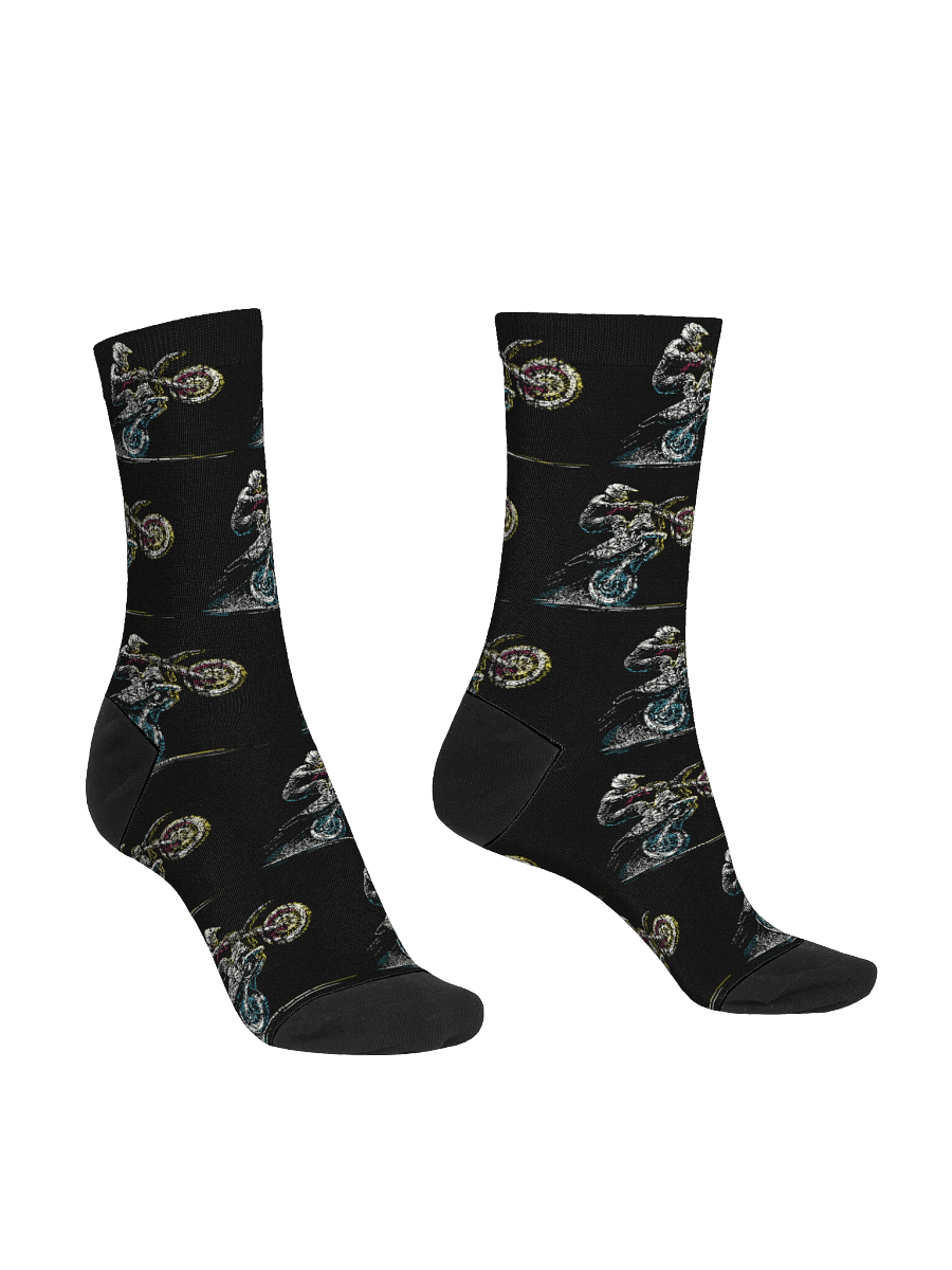 Dirt Bike Rider Retro Motorcycle Motocross Awesome Socks product image (3)